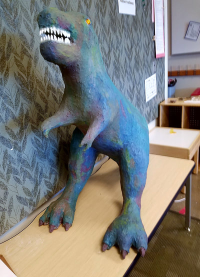 2018 Dinosaur Project with the PreK Class
          T-Rex